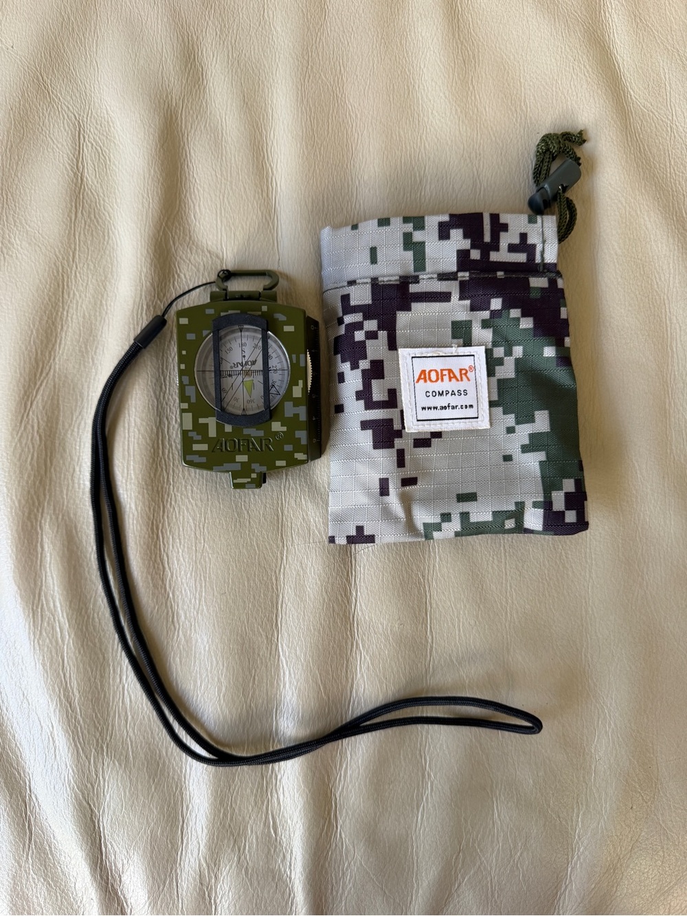 AOFAR Military Compass Lensatic Sighting Camo Navigation Waterproof Outdoor NEW